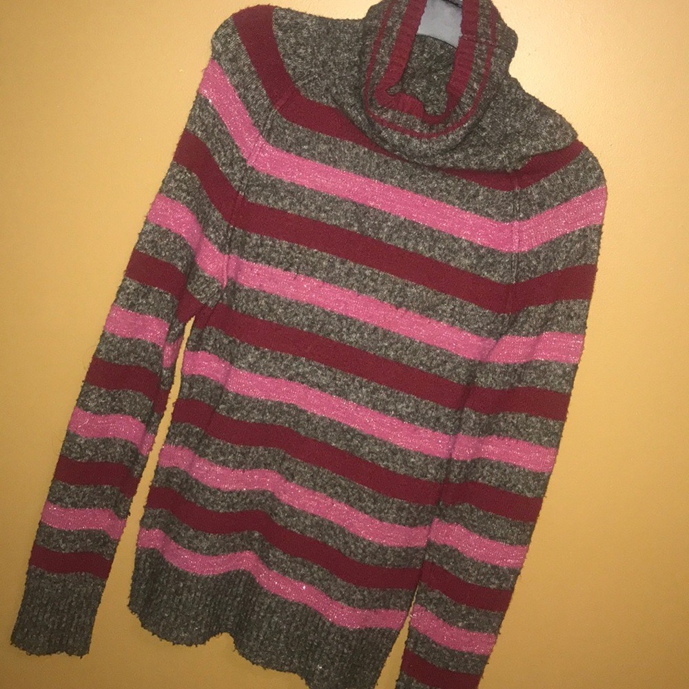 Pink & Burgundy Sweater